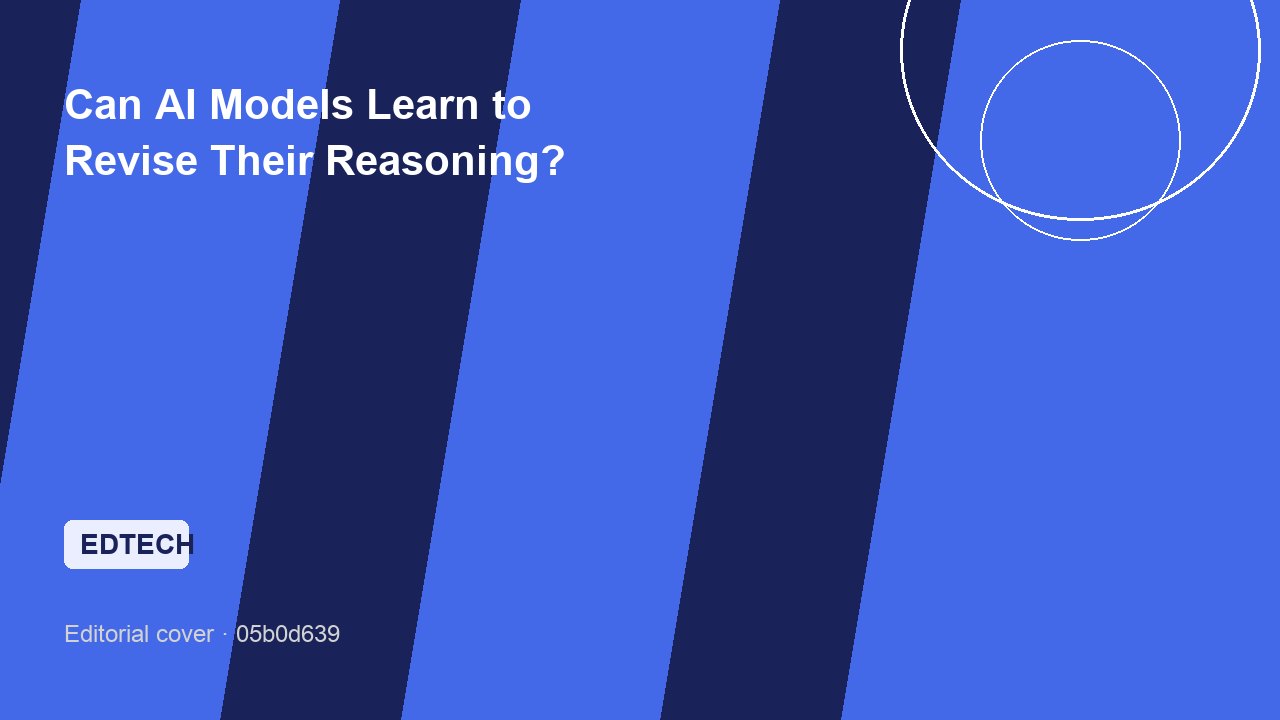 Can AI Models Learn to Revise Their Reasoning?